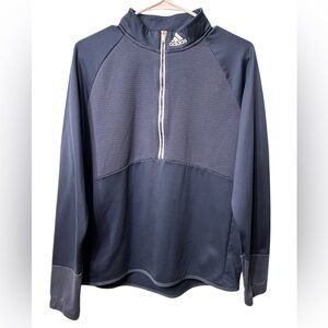 Adidas Cold.RDY Golf Pullover Mens M 1/4 Zip Stone Oak Long Sleeve Blue